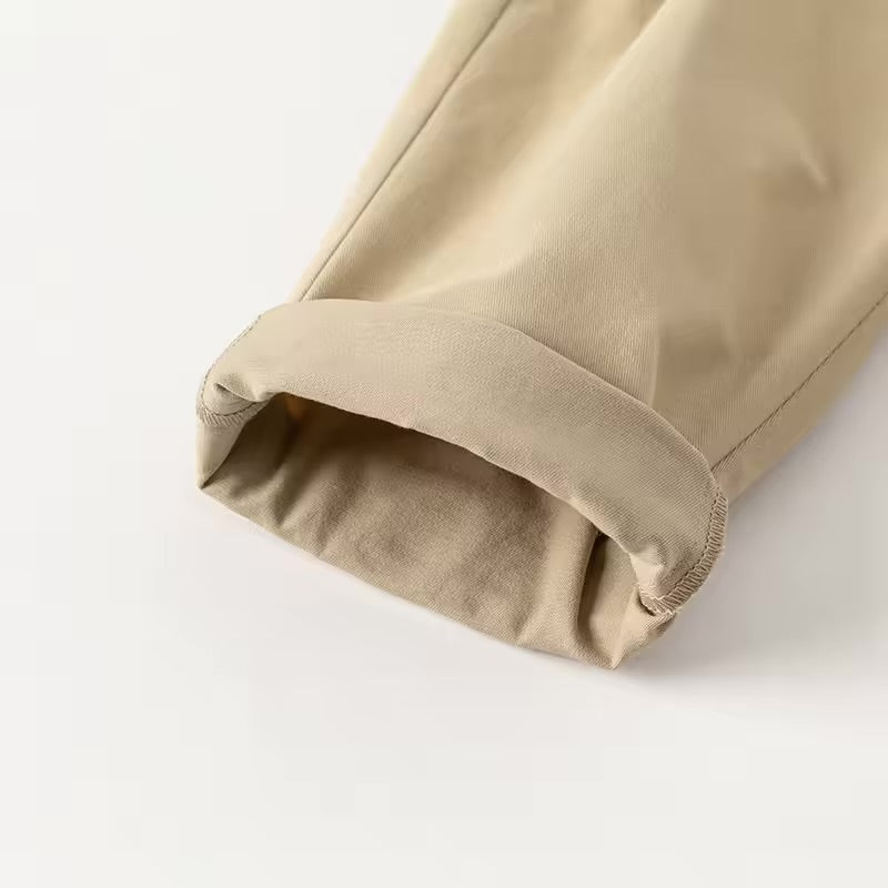Conjunto Clássico Infantil – Camisa Texturizada e Calça Bege