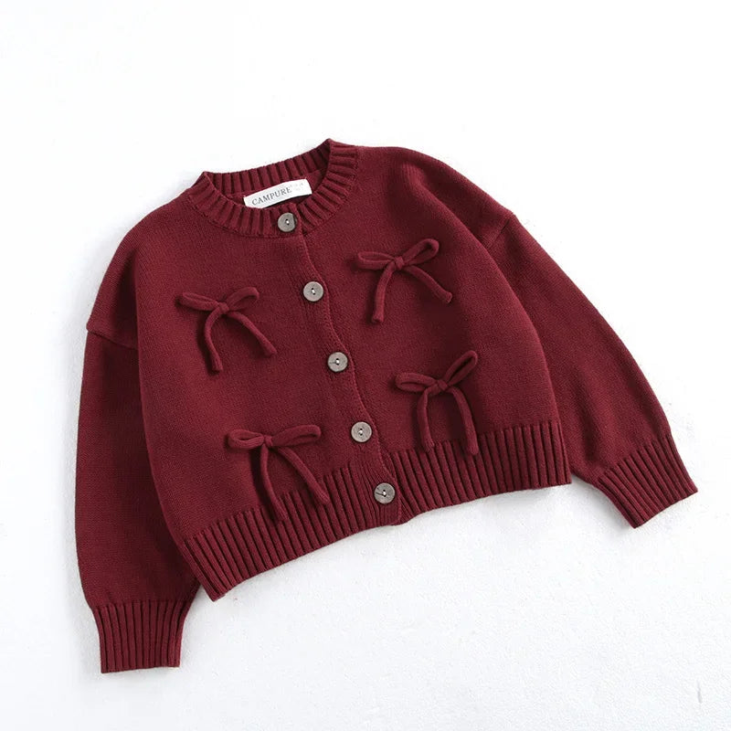 Cardigan Infantil de Tricô com Laços – Elegância e Conforto para Sua Criança! - Petititete
