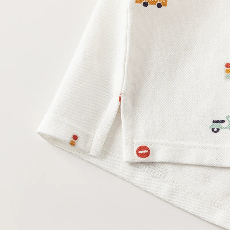 Camisa Polo Infantil - Estampa de Carros