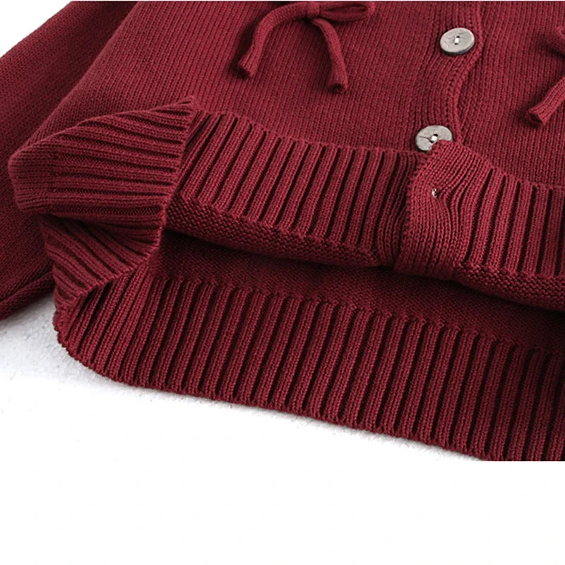 Cardigan Infantil de Tricô com Laços – Elegância e Conforto para Sua Criança! - Petititete