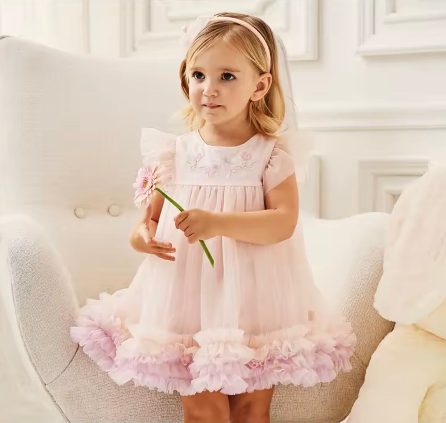 Vestido Pluma Rosé