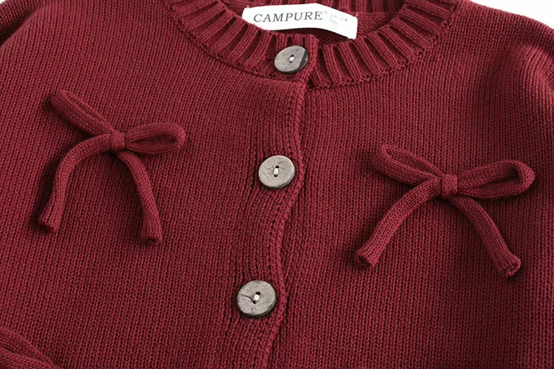 Cardigan Infantil de Tricô com Laços – Elegância e Conforto para Sua Criança! - Petititete