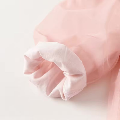 Vestido de Tule Rosa Luxuoso