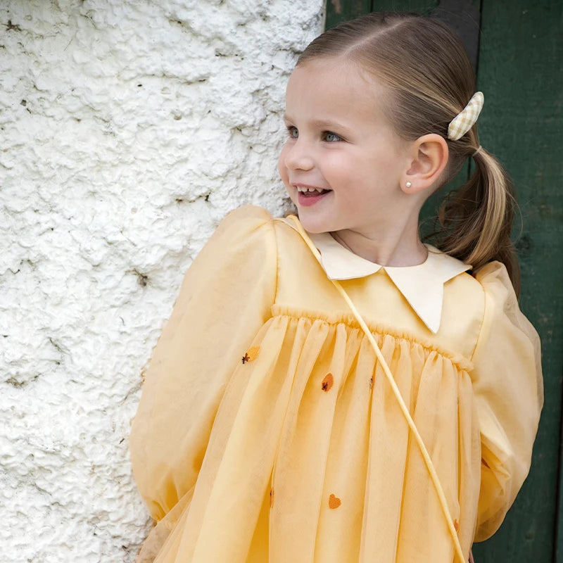 Vestido Amarelo com Bordado