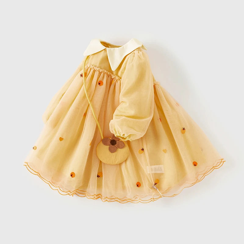 Vestido Amarelo com Bordado