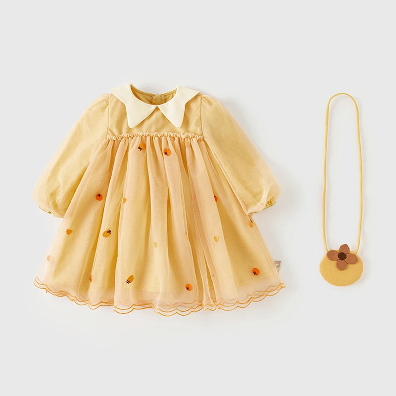 Vestido Amarelo com Bordado