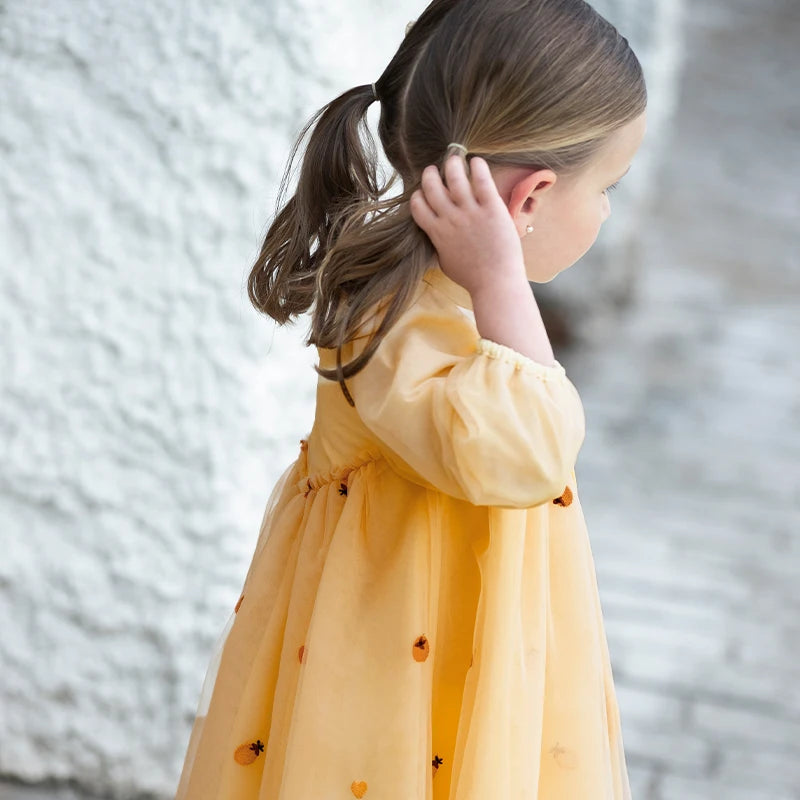Vestido Amarelo com Bordado