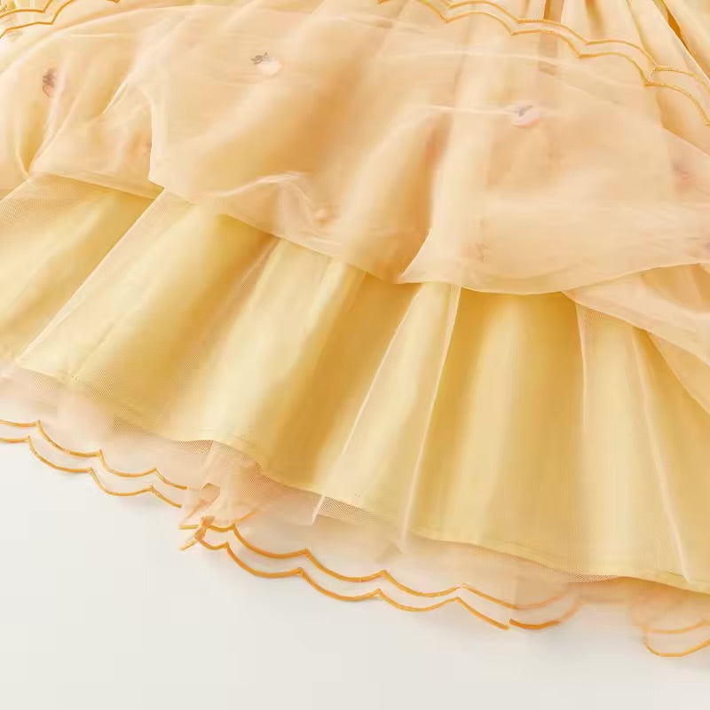 Vestido Amarelo com Bordado