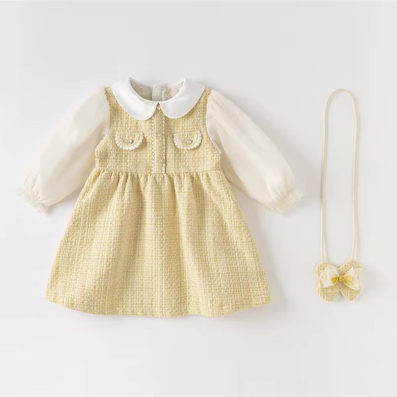 Vestido Tweed Pérola – Sofisticação e Charme Atemporal