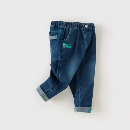 Calça Denim Petit Croco