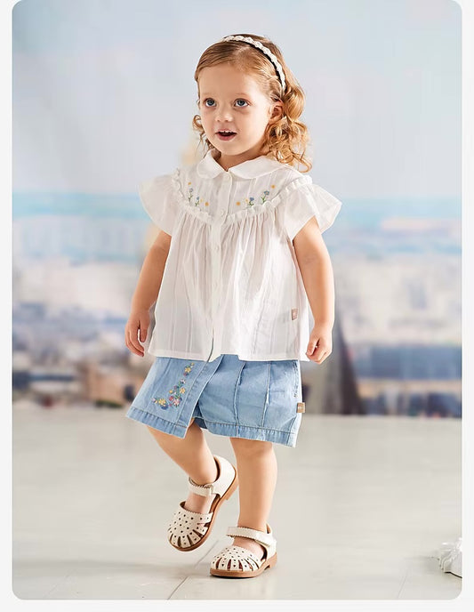 Short-Saia Bleu Fleur