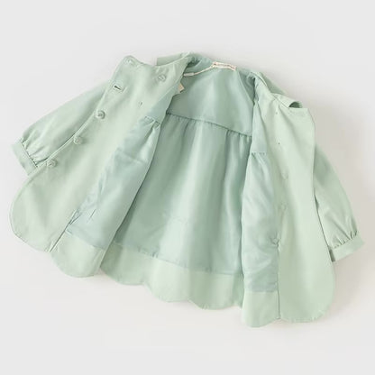 Casaco Jardin Pistache com Bolsos Florais