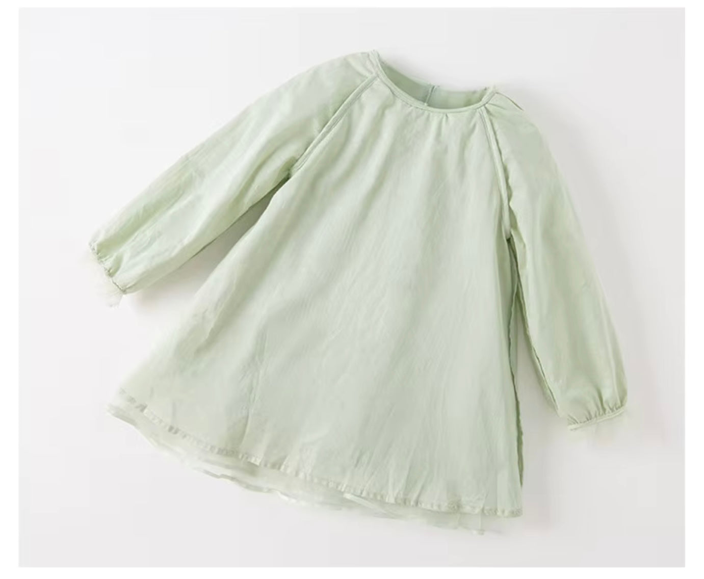 Vestido Verde Floral com Tule Bordado