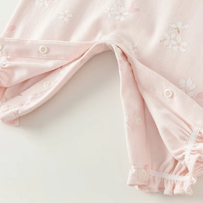 Macacão Floral Luxuoso em Algodão Egípcio