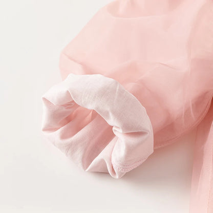 Vestido de Tule Rosa Luxuoso