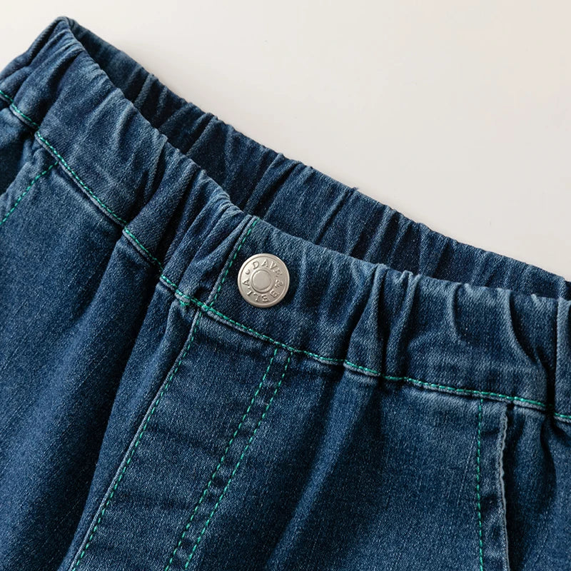 Calça Denim Petit Croco