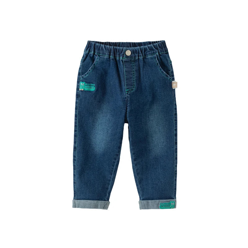 Calça Denim Petit Croco