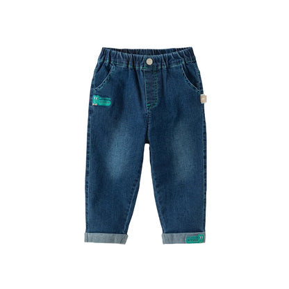 Calça Denim Petit Croco