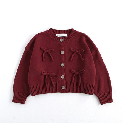 Cardigan Infantil de Tricô com Laços – Elegância e Conforto para Sua Criança! - Petititete