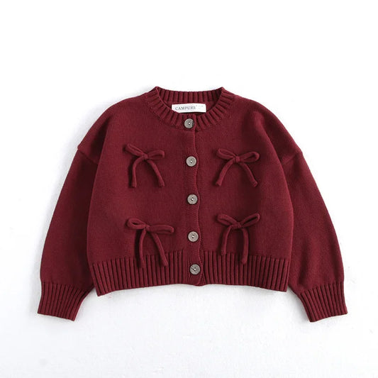 Cardigan Infantil de Tricô com Laços – Elegância e Conforto para Sua Criança! - Petititete