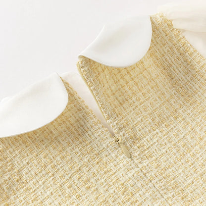 Vestido Tweed Pérola – Sofisticação e Charme Atemporal