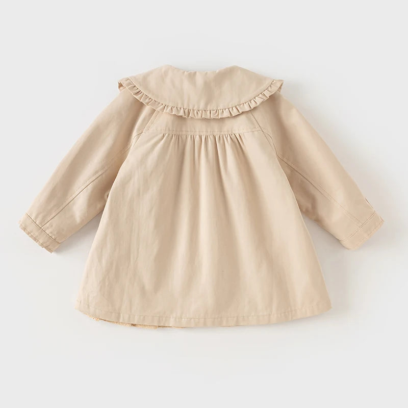 Casaco Beige Fleur com Saia Bordada