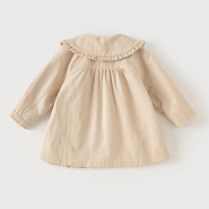 Casaco Beige Fleur com Saia Bordada